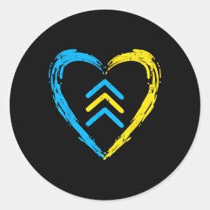 Nedåt Syndrome Awareness Arrows Trisomy 21 T21 Man Runt Klistermärke