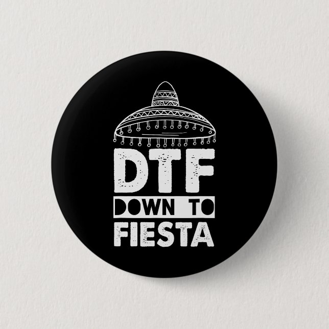 Nedåt till Fiesta Mexican Party Cinco De Mayo Blac Knapp (Framsida)