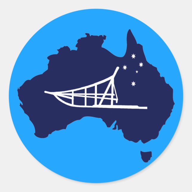 Nedåt under runt klistermärke (Framsida)