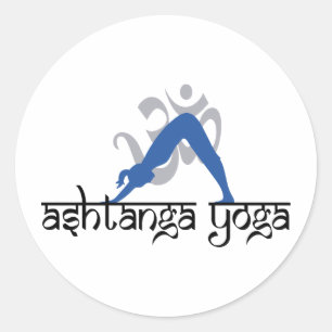 Nedåt - vända mot hundAshtanga Yoga Runt Klistermärke