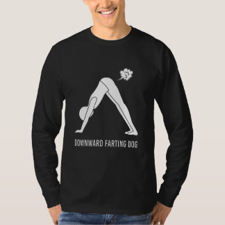 Nedåtgående Farting Hund Yoga Fart Downdog T Shirt
