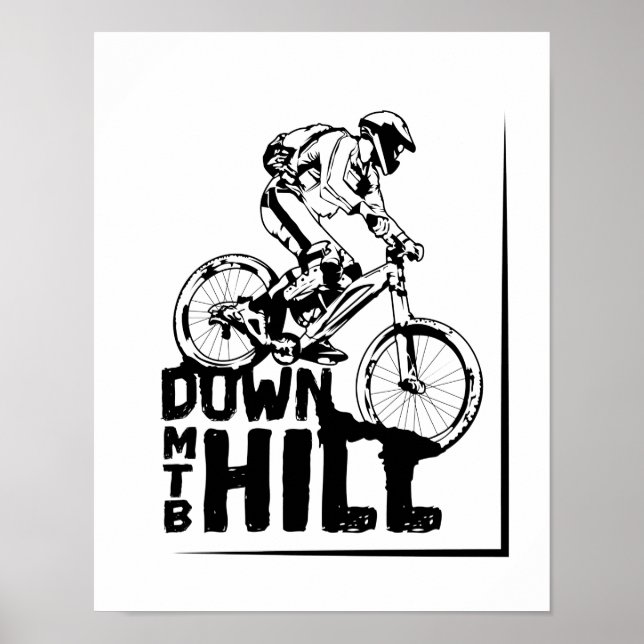 Nedåtgående MTB Poster (Framsidan)