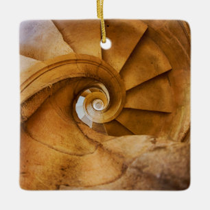 Nedåtgående spiraltrappa, Portugal Julgransprydnad Keramik