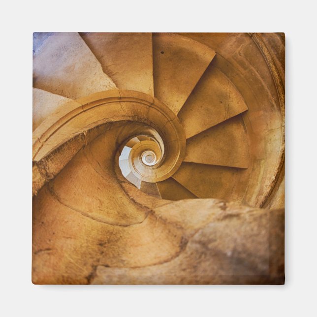 Nedåtgående spiraltrappa, Portugal Magnet (Framsidan)
