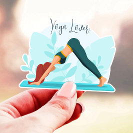 Nedåtriktad Hund Yoga Pose - minimalistiskt Anpass Klistermärken