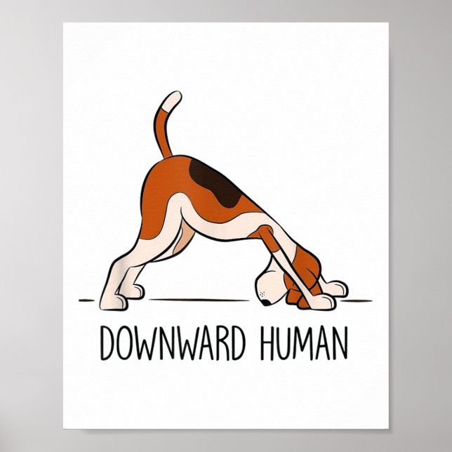 Nedåtriktad människa - Manar kvinnor Rolig hund Yo Poster (Framsidan)