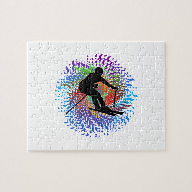 Nedåtriktad spiral pussel (Horisontell)