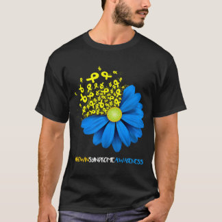 Nedåtsyndrom Blå och Yel - Blå och blå menyfliksom T Shirt