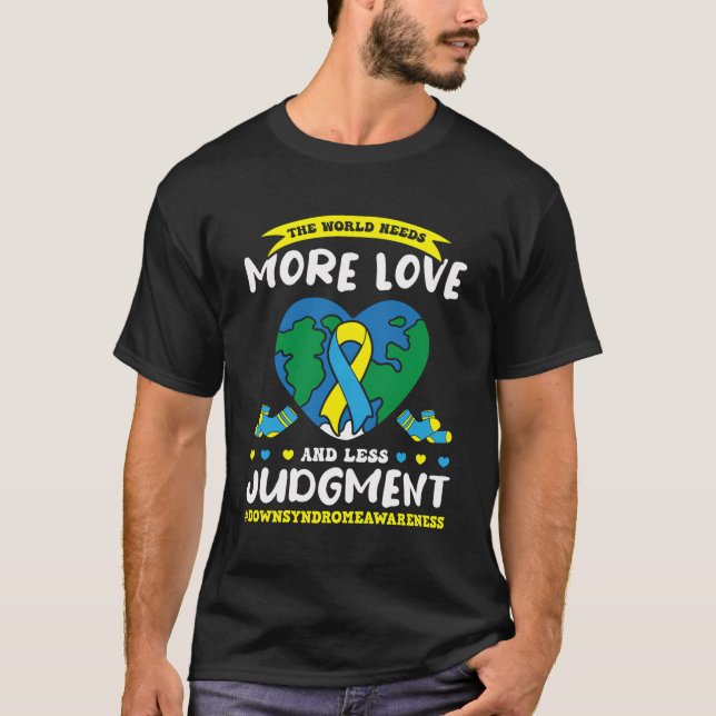 Nedåtsyndrom för nedåtsyndrom daglig nedtoningssyn t shirt (Framsida)