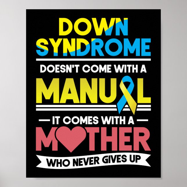 Nedåtsyndrom Komar inte med manuell Mamma Poster (Framsidan)