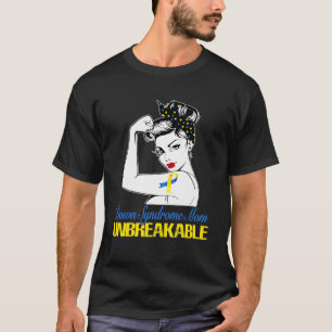 Nedåtsyndrom Mamma-obrytbar Tshirt med stark Dam T Shirt