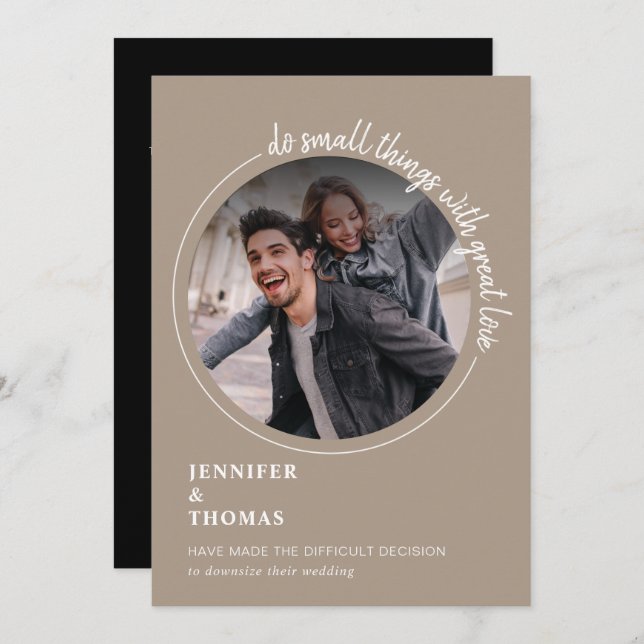 Nedbrytning av mymikro-ökensand i Bröllop Inbjudningar (Fram/baksida)