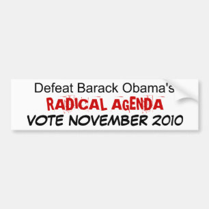 NederlagBaracks Obama RADIKALA DAGORDNING. Bildekal