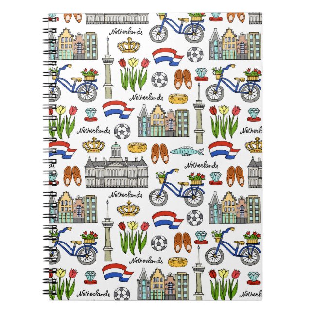 Nederland Doodle Mönster Anteckningsbok (Framsidan)