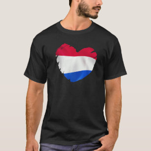 Nederland Flagga om formen på Heart Netherlands Ne T Shirt