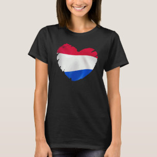 Nederland Flagga om formen på Heart Netherlands Ne T Shirt