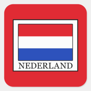 Nederland Fyrkantigt Klistermärke