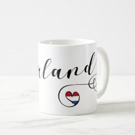 Nederland Heart Mugg, Nederländerna Kaffemugg