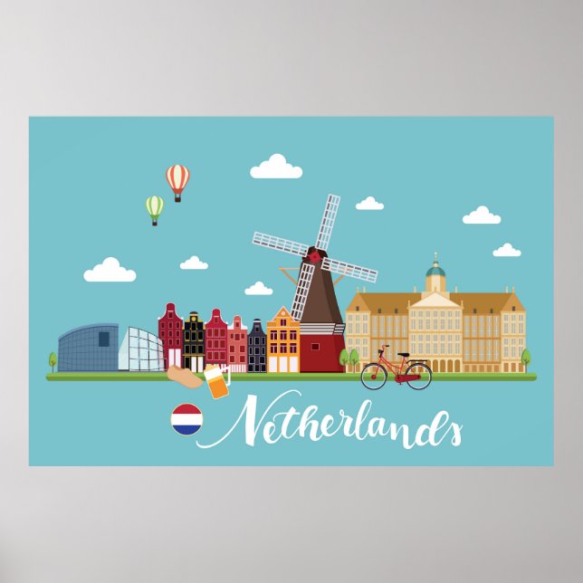 Nederland Travel Poster (Framsidan)