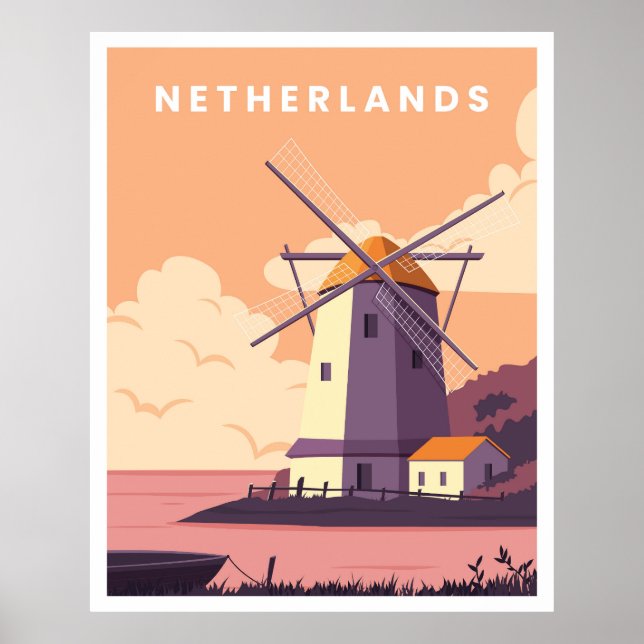 Nederland Travel Poster (Framsidan)