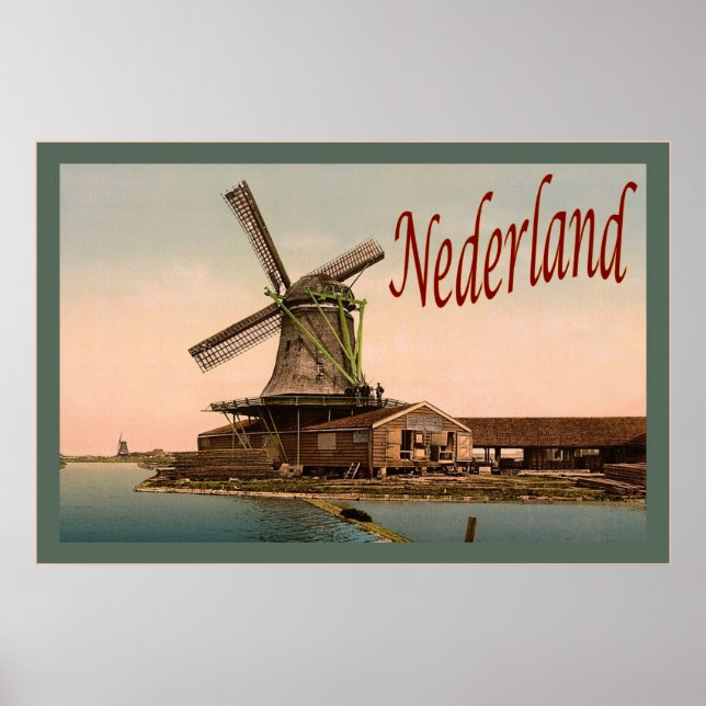 Nederland ~ Vintage resor Poster (Framsidan)