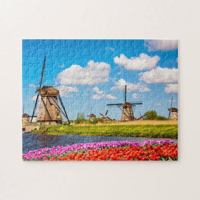 Nederland Windmills Pussel (Horisontell)
