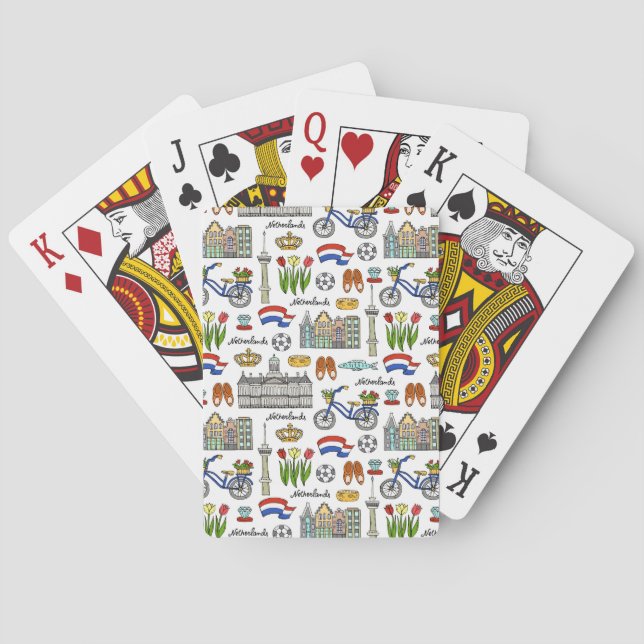 Nederländer Doodle Mönster Casinokort (Baksidan)
