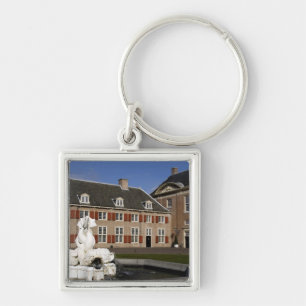 Nederländerna (även känd som Holland), Apeldoorn n Fyrkantig Silverfärgad Nyckelring