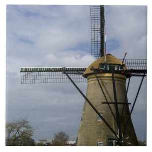 Nederländerna (även känd som Holland), Kinderdijk. Kakelplatta
