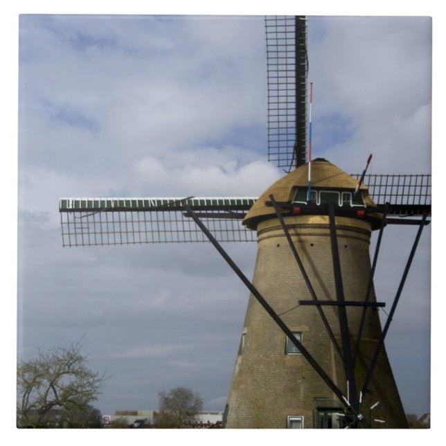 Nederländerna (även känd som Holland), Kinderdijk. Kakelplatta (Framsidan)