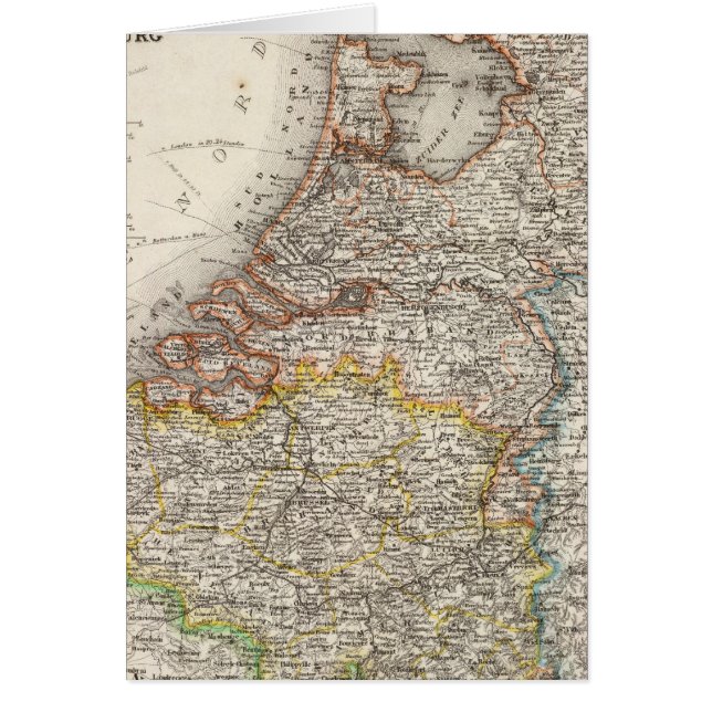 Nederländerna, Belgien, Luxemburg Hälsningskort (Framsidan)