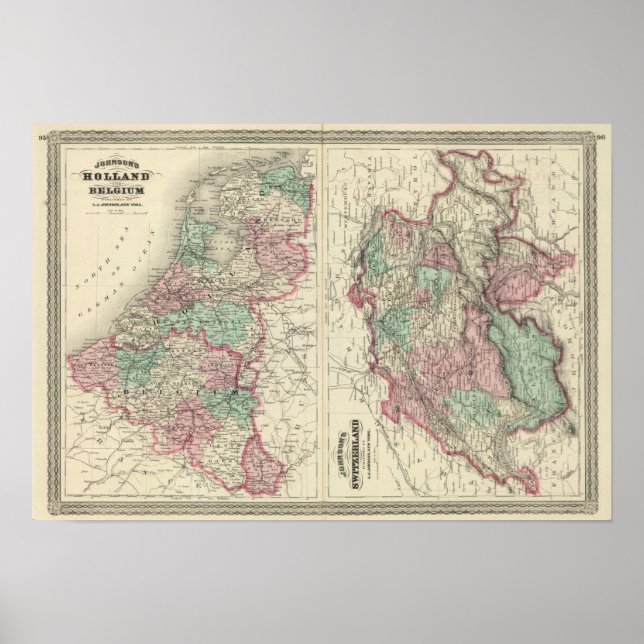Nederländerna, Belgien och Schweiz Poster (Framsidan)