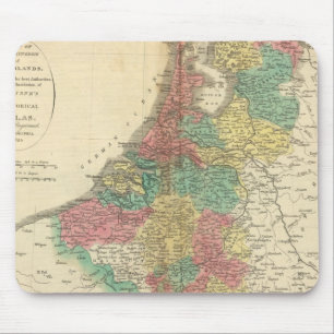 Nederländerna, Beligium Atlas Karta Musmatta