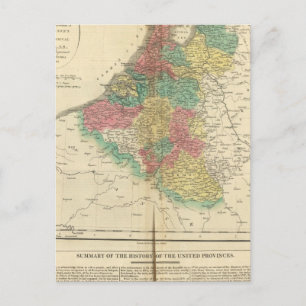 Nederländerna, Beligium Atlas Karta Vykort