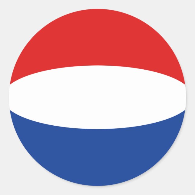 Nederländerna Fisheye Flagga Klistermärke (Framsida)