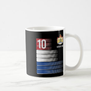 Nederländerna Flagga 10 Holländska Orange Fotboll Kaffemugg