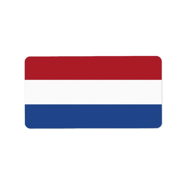 Nederländerna flagga adressetikett (Framsidan)