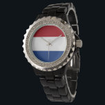 Nederländerna flagga armbandsur<br><div class="desc">En idealisk gåva till alla dem som är patriotiska i land!</div>