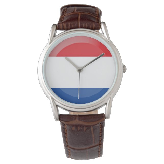 Nederländerna flagga armbandsur (Framsida)