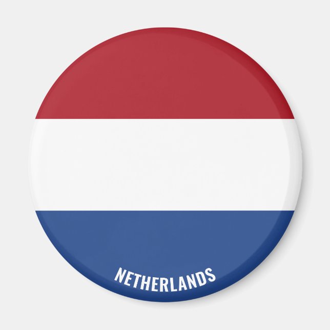 Nederländerna Flagga Charming Patriotic Magnet (Framsidan)