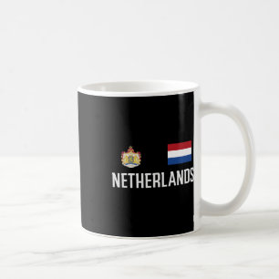 Nederländerna Flagga Fotboll Fotboll Supporter Män Kaffemugg