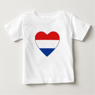 Nederländerna Flagga Heart T-Shirt
