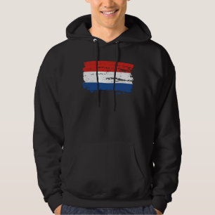 Nederländerna Flagga Hoodie