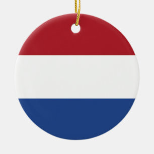 Nederländerna flagga julgransprydnad keramik