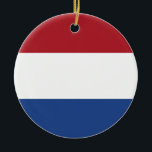 Nederländerna Flagga Julgransprydnad Keramik<br><div class="desc">Nederländerna Flagga</div>