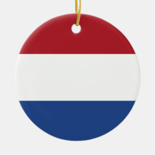 Nederländerna Flagga Julgransprydnad Keramik