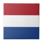 Nederländerna Flagga Kakelplatta<br><div class="desc">Patriotisk flagga av Nederländerna.</div>