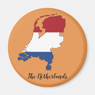 Nederländerna Flagga Karta Magnet