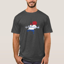 Nederländerna Flagga Karta Souvenir Modern T Shirt