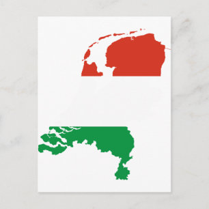 Nederländerna flagga karta vykort